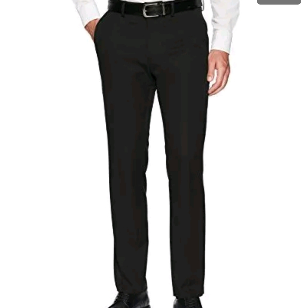 Kenneth Cole REACTION Men's 4-Way Stretch Solid 34 waist 32 inseam